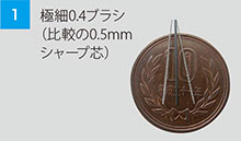 極小径 φ0.4ブラシ 極小径 φ0.4ブラシ